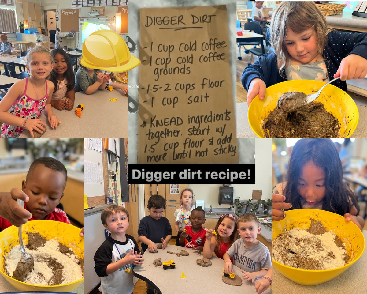 Today we made 🚧DIGGER DIRT 🚧 Our classroom smelled like ☕️ thanks to this amazing and tactile experience! We even drove toy construction vehicles through it! #scienceexploration @ross_dsbn