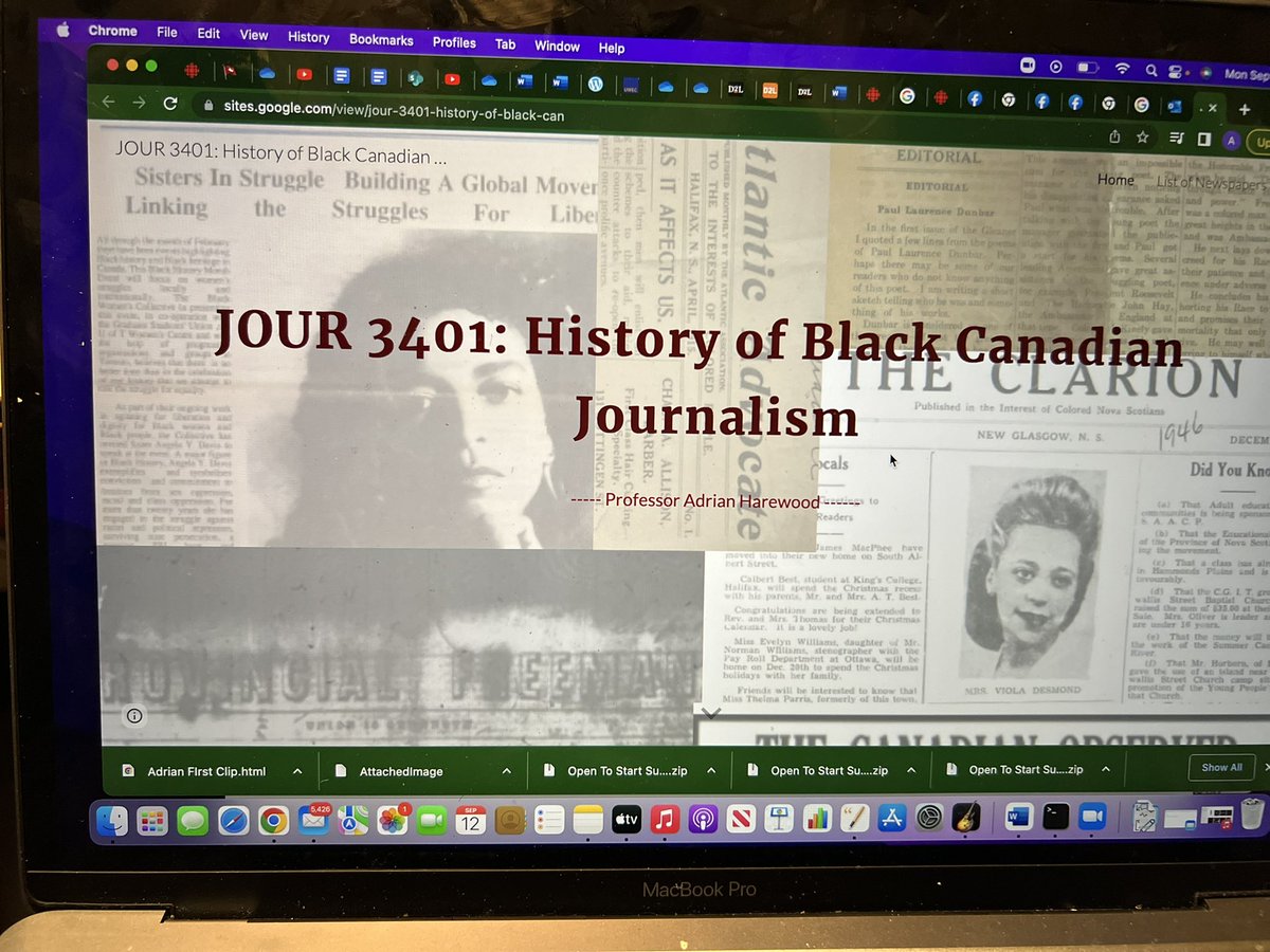 Tomorrow  we  will make history <a href="/JSchool_CU/">Carleton J-School</a> when we launch our first ever course on the History of Black Canadian Journalism.Thanks to the wonderfully gifted and wise student researcher <a href="/dominique_gene/">Dominique</a> for all of her work in helping us reach this milestone!