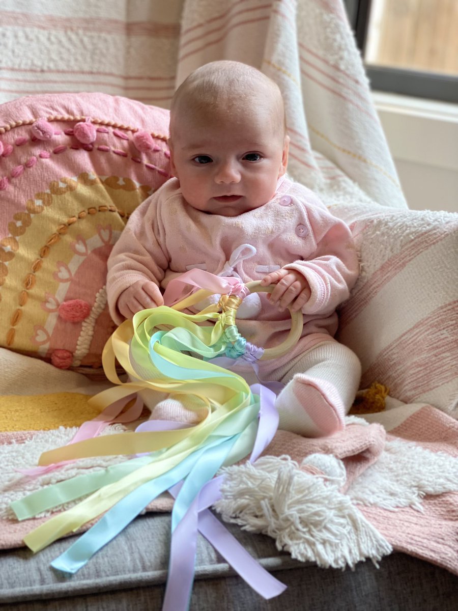 Bennysimm's tweet photo. Our little princess is growing up so quickly, 8 weeks has flown! 💖 https://t.co/e1jHKQSzFr