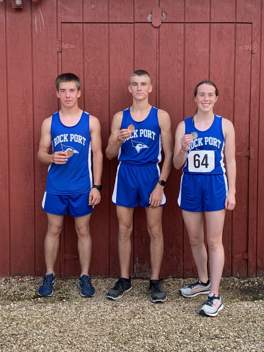 RPBlueJays's tweet photo. Congratulations to Norah on a 2nd place finish in the ladies XC race; and to Caleb on 3rd place and Gus in 6th place in the men’s race at Tarkio tonight! https://t.co/hYzhLpE2tU