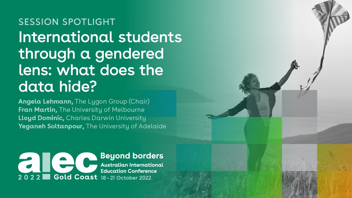 #aiec2022 Session Spotlight - this panel incl leading expertise w intl students to discuss how inst'ns can ensure  recruitment and student support can be  designed for different gendered and sexual identities. <a href="/TheLygonGroup/">The Lygon Group</a> <a href="/UniMelb/">University of Melbourne</a> <a href="/CDUni/">Charles Darwin University</a>  <a href="/UniofAdelaide/">Uni of Adelaide</a> xcdsystem.com/aiec/program/G…