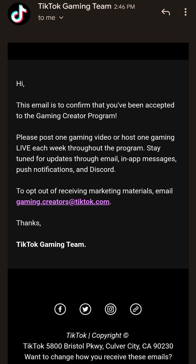 GeekXpop's tweet photo. Oh my stars and garters! I just got accepted to the #TikTok #GamingCreatorProgram and I'm super stoked about it. Hopefully this will bring  more exposure to my #Twitter, #Twitch, and #Instagram profiles. Either way, I'm super excited about this new opportunity. #TeamHiJinX https://t.co/b9Q1PaIA94