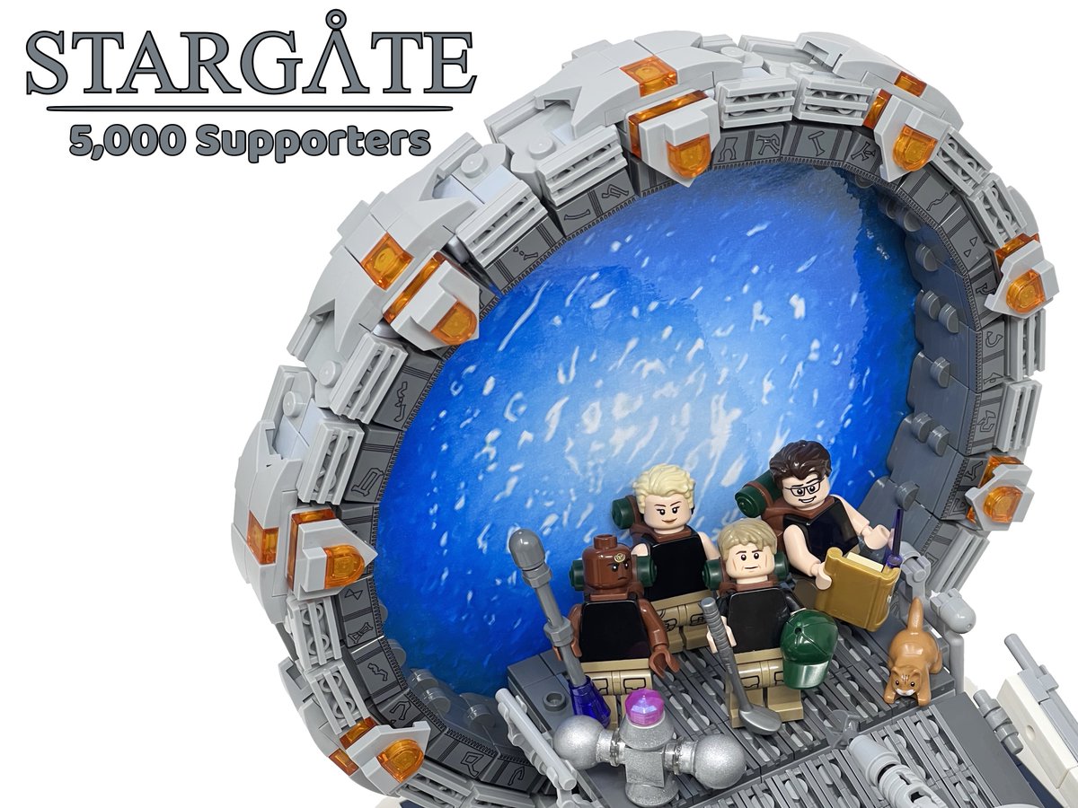 5,000.

My #LEGOIdeas #Stargate project has reached the halfway mark, and I've got a new update to celebrate (can you guess what it is?)

Add your support via the link below, spread the word &amp; it could become an official set!

#WeWantStargate #LEGO

ideas.lego.com/projects/075d3…