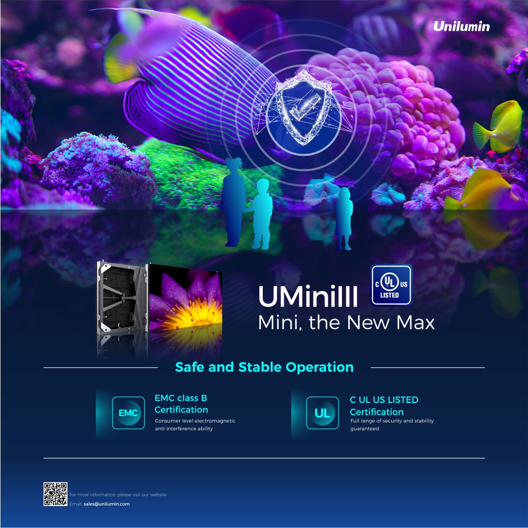 Unilumin_japan's tweet photo. 今回ご紹介するのは、ファインピッチの新製品「UMiniIII」で、最新のテクノロジーを搭載し、視覚の体験、操作性、エネルギー効率の面で、よりグレードアップした体験をお客様に提供します。
 #ledscreens  #led #unilumin　#uniluminled　#led　#ledディスプレイ　#ledビジョン　#エネルギー 　#効率化 https://t.co/PMwB1U8ScW