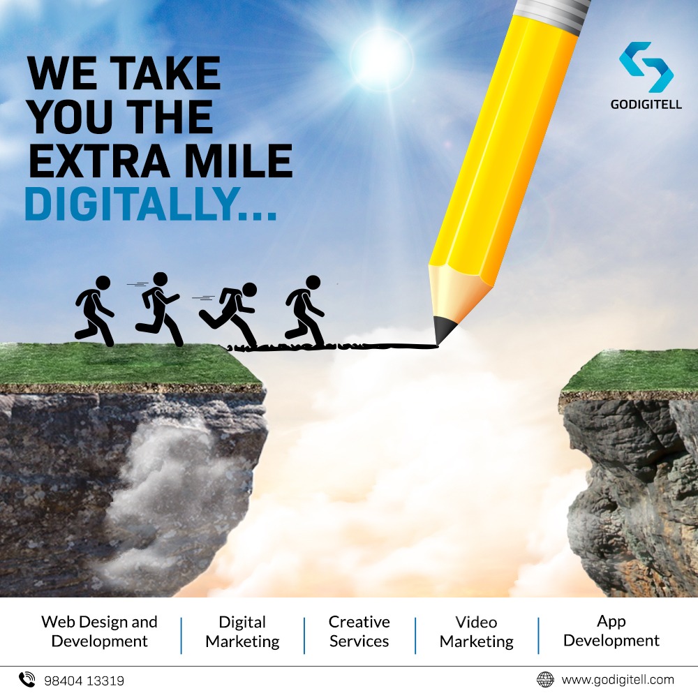 We take you the extra mile digitally…

GoDigitell
+91 9840413319

#websiterevamp #websiteredesign #websitedesignservice #godigitell #microsites #cmswebsites #wordpress #digitalagency #digitalmarketing #design #creativedesign #promotion #socialmedia #offers #notifications