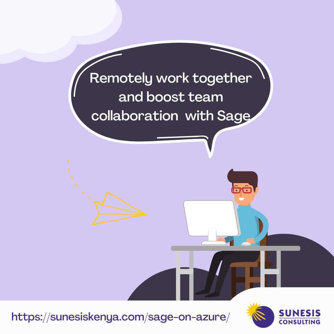 We’re in the business of making it easy for you to work form anywhere. Find out more here: sunesiskenya.com/sage-on-azure/ 

#support #implementation #sagesoftware #businessmanagementsolution #sage200