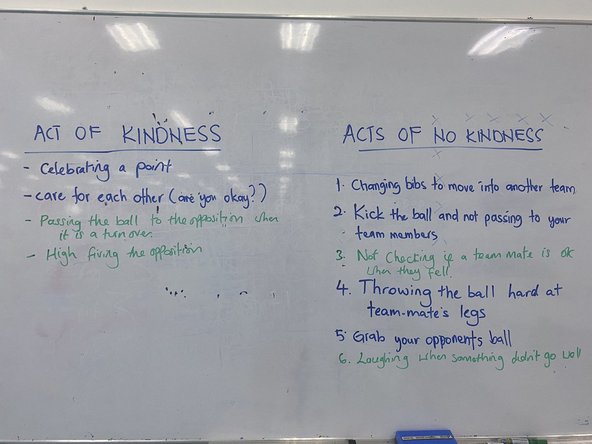 Concept based PE. Introducing our unit of kindness. What does kindness look like in a simple game of mat ball? #conceptpe