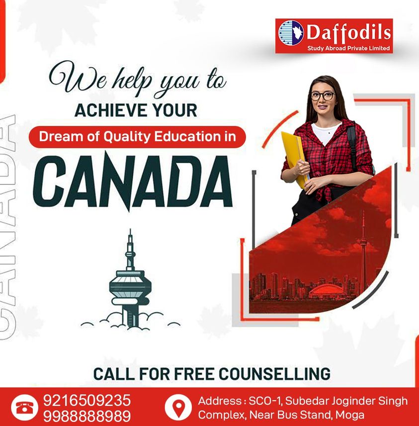 DaffodilsMoga's tweet photo. We help you to ACHIEVE YOUR Dream of Quality Education in CANADA!

CALL FOR FREE COUNSELLING

📲Consult With Our Experts #Daffodils_Moga
☎️ +91-92165-09235, 99882-95767
🏢 Ground floor, Subedar Joginder Singh Complex, Near Bus Stand, Moga (Punjab)

#canada #australia https://t.co/CtbFmiJwyt