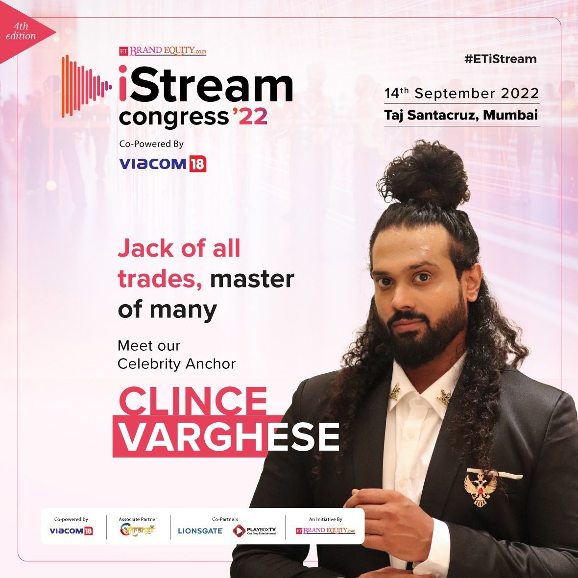 ETBrandEquity's tweet photo. A man with multiple layer craft @CoachClince has never failed to surprise his audience. 
Join us in welcoming our most dynamic host at #ETiStream Congress👏🏻

Let’s gooooo!!

Last call for registration: https://t.co/zgbMLj5OWQ

#videostreaming #audiostreaming #OTT https://t.co/VuAiBIEL6R