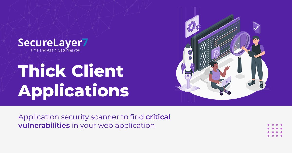 SecureLayer7's tweet image. Thick Client Application Security identifies every details to abuse or find attack surfaces in the application so that your business is never going to be at risk. 
Visit:bit.ly/389D6jQ 
#thickclient #thickclientpenetration #penetrationtesting