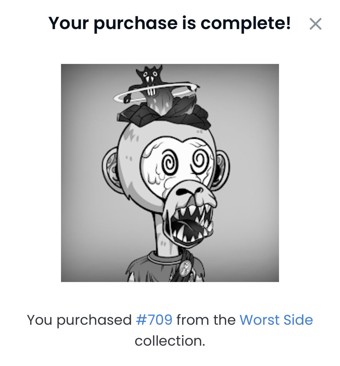 buyonthedip's tweet image. … mine now. @Worst_Ape #WorstSide 🔥
