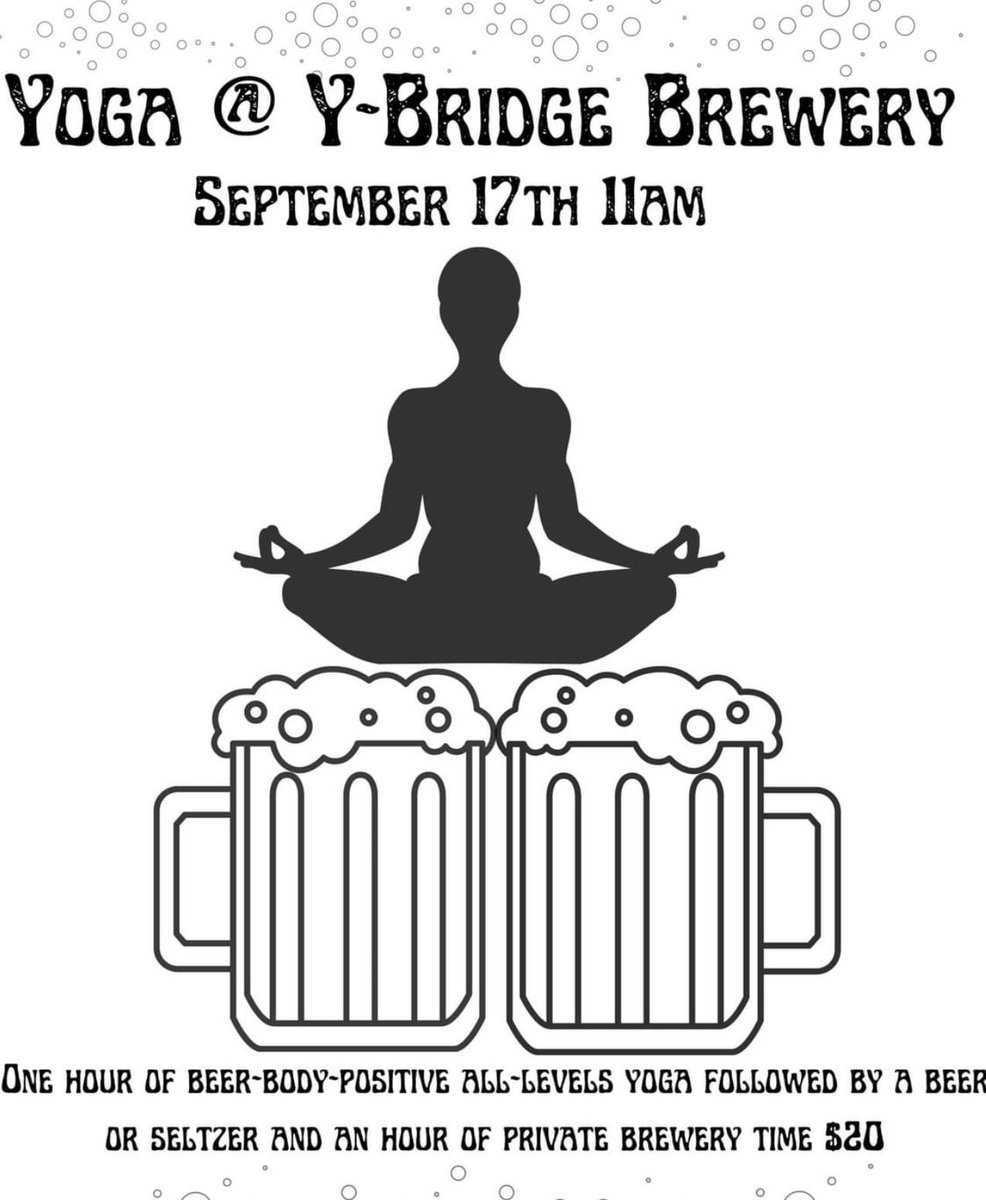 Yoga this Saturday at 11:00 AM at the Brewery!  Jenny teaches an awesome, laid back Yoga experience, join us!