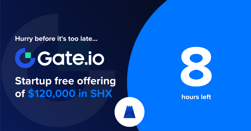strongholdpay's tweet photo. Did you hear the news? Stronghold and @Gateio_Startup are holding a Startup Free Offering to celebrate the $SHx listing!

It ends today at 4pm PT (11pm UTC), so be sure to participate! All KYC users are eligible… Spread the word! 🤩