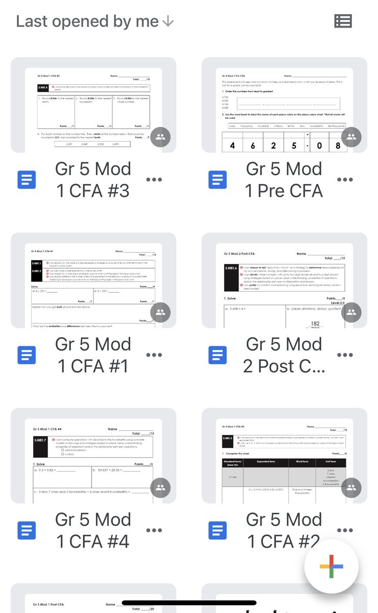 MissCremer's tweet photo. Today 5th grade math cadre worked on standards based common formative assessments for Modules 1,2, &amp; 5! Don’t forget to check them out in the math maps!! @icoachRoche @maggiesal512 https://t.co/1491AdCltI