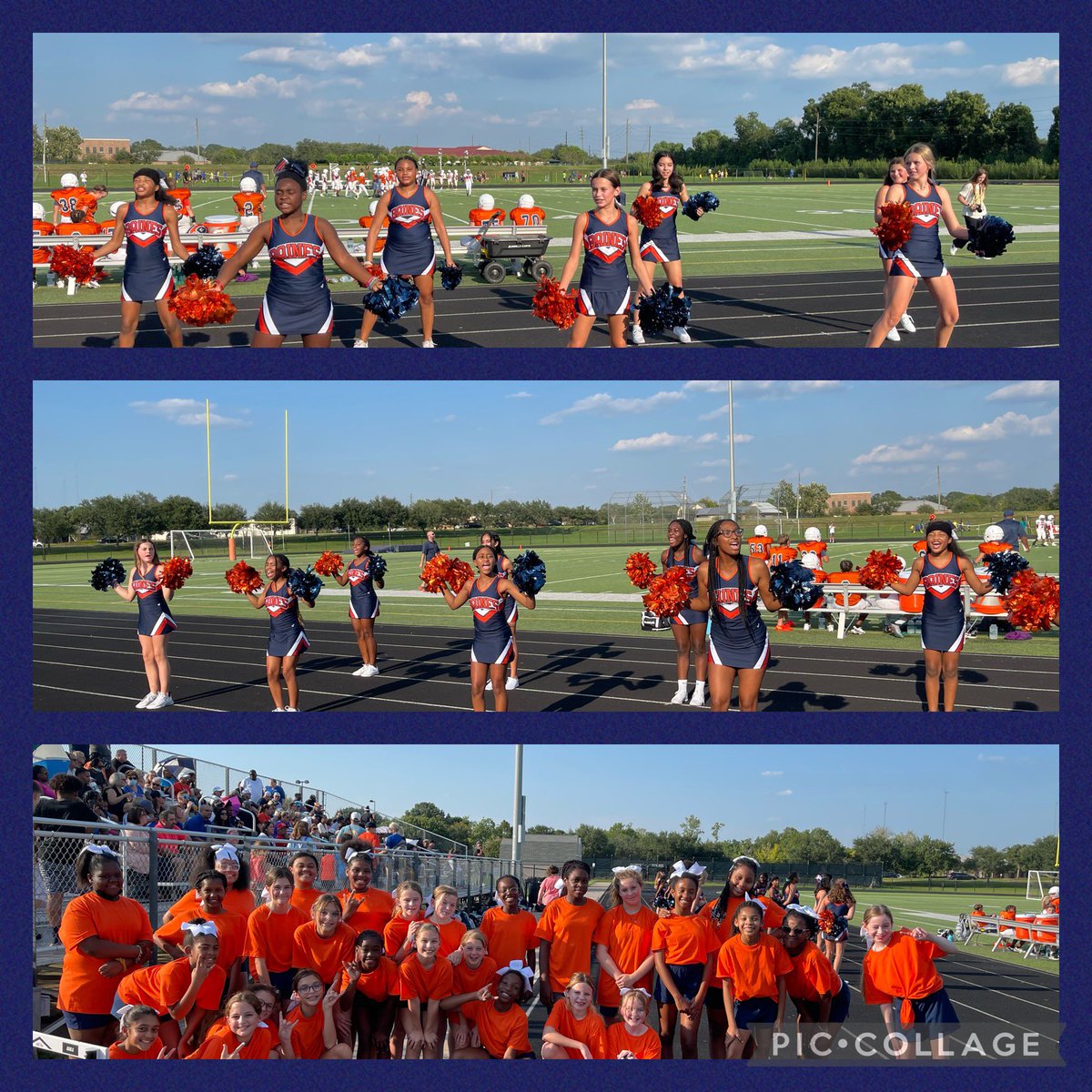 BMSLonghorns's tweet photo. First home game of the season and our Cheerleaders and Pep Squad brought the excitement!!! @PrincipalEWill1 https://t.co/JfZRSntgSg