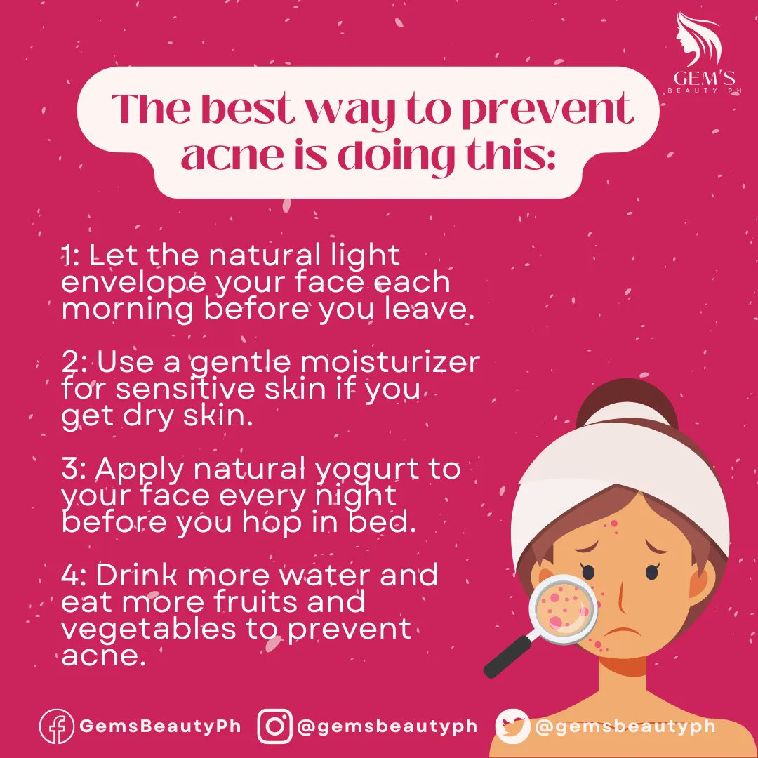 gemsbeautyph's tweet image. The best way to prevent acne is by doing this.
Share with a Friend. Comment below if this is helpful...

#acne  #cosmeticline #onlinesellerph #makeupjunkies #makeupislife #toofacedph #gemsbeautyproducts #gemsbeautyph #gemsbeautyshop #geamsbeautyphilippines #gemsbeautyphskincare
