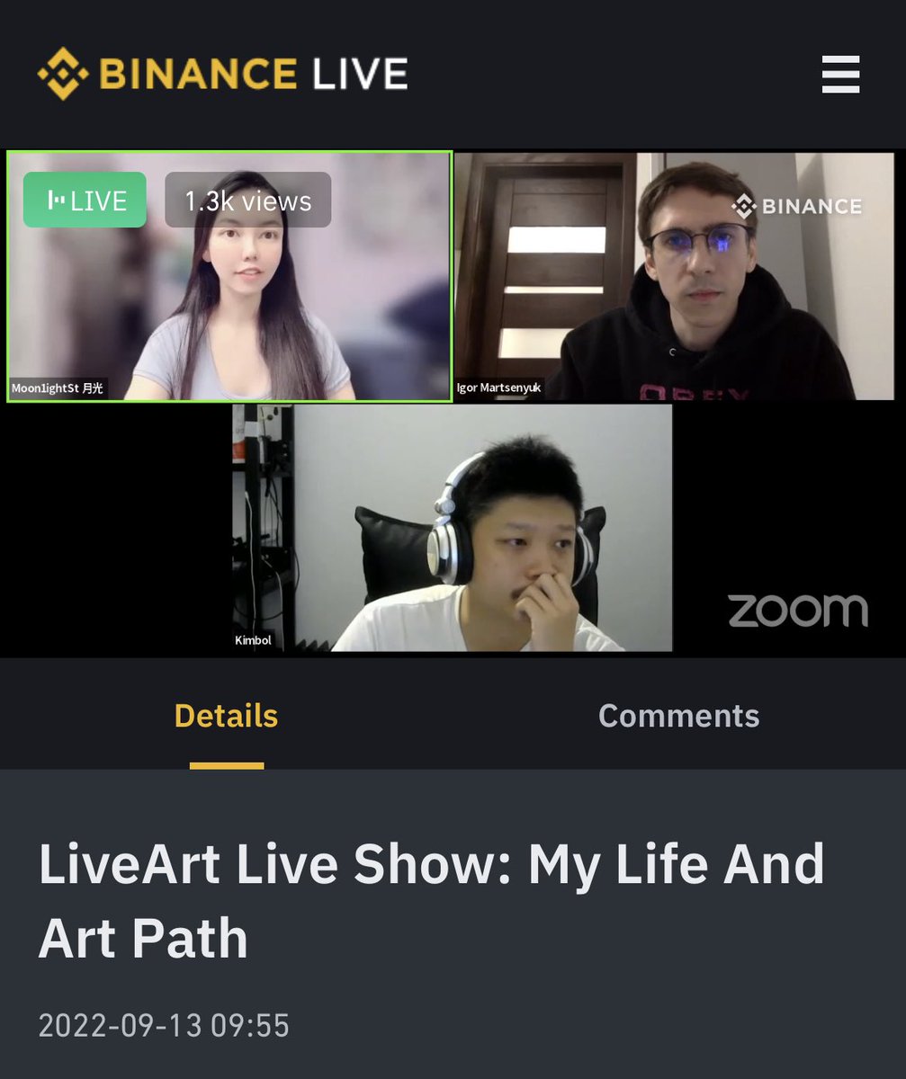 LiveArtX's tweet photo. Just join our #Binance Live👏 #LFG https://t.co/T0Vq9MUowZ