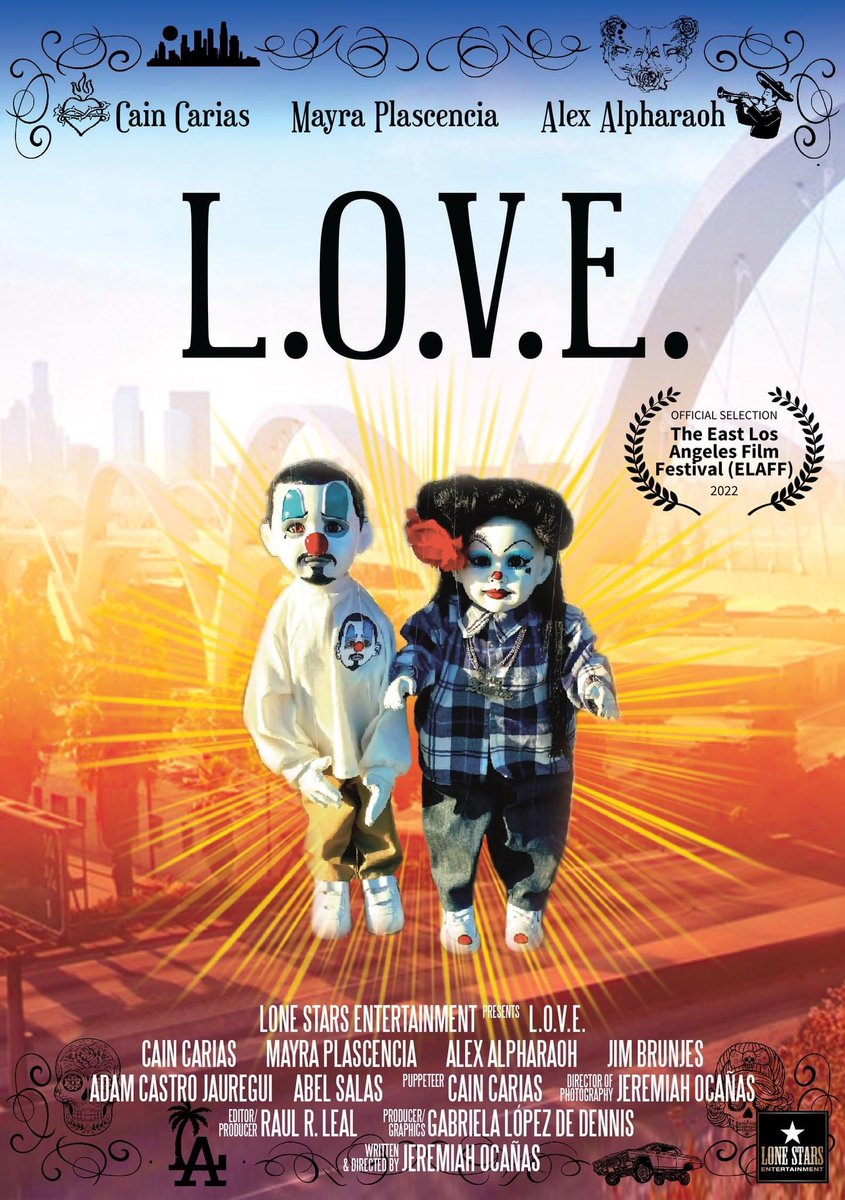 LoneStarsEnt's tweet photo. We are excited to announce our film, L.O.V.E., is an official selection @ East Los Angeles Film Festival (ELAFF)! Sept. 30-Oct. 1.

Congratulations to our entire cast and crew! Thanks to Juan Escobedo &amp; ELAFF team for this opportunity. #eastlafilmfestival https://t.co/qdq00YBUfU