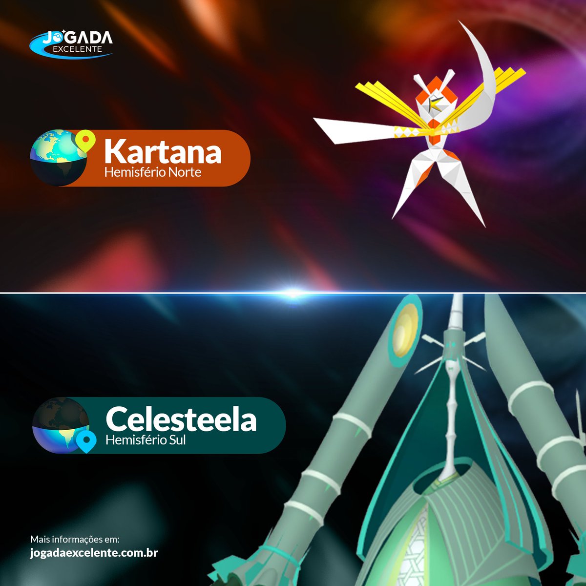 Celesteela e Kartana em Reides de cinco estrelas