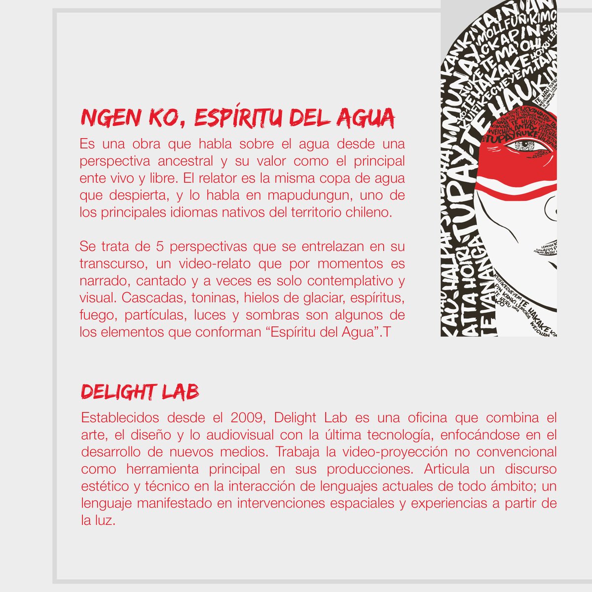IdentidadesFest's tweet photo. Las experiencias visuales de #DelightLab son parte de nuestra programación 2022! 🐻

🗓Martes 04 de octubre, 21 hrs. 
📍@BibliotecAntofa 

🗓Miércoles 05 de octubre, 21 hrs.
📍Explanada @RuinasHuanchaca 
🎵Con música en vivo a cargo de Joel Maripil artista del pueblo mapuche. https://t.co/L3vW0yX9sa