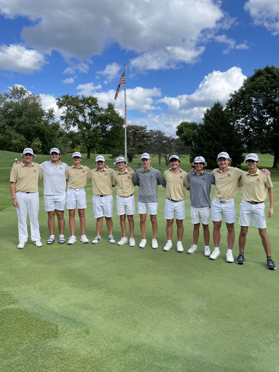 Varsity Gold scores today: 294 2nd place/20:
D. Gochenouer 72
Grant Tabar 72
Kreusch 72
Pothast 78
Grady Tabar 79
Varsity Brown: 326 11th/20:
Grawe 78
A. Gochenouer 80
Ward 81
Anderson 87
Soin 89