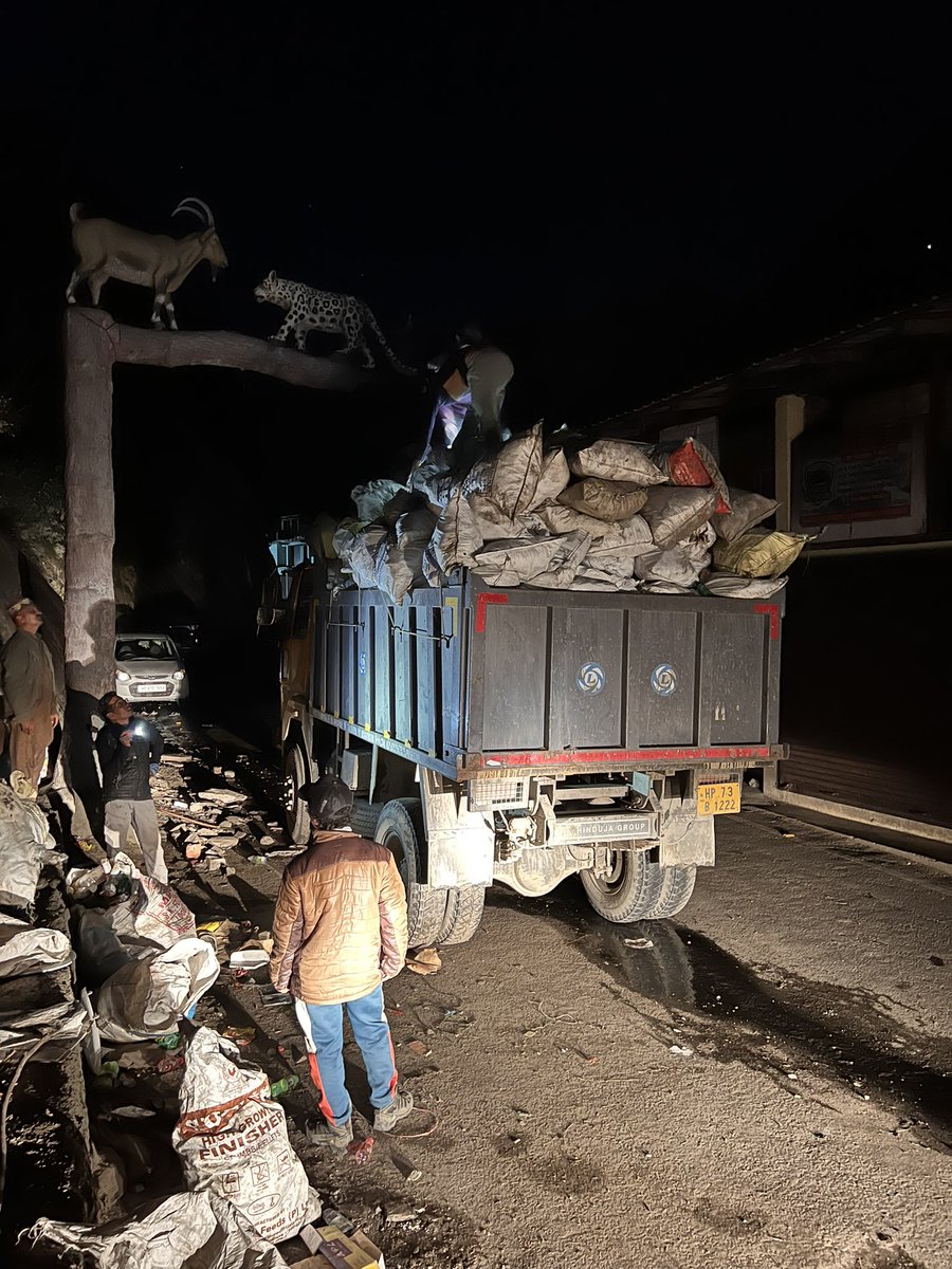 Pilgrimage for a purpose 

Manimahesh Kailash yatra 

Cleanup at (14000 feet) 

1 month of planning, discussion and engagement 

8 days of on ground action (collection, transportation and disposal) 

Total material/waste collected 3.5 tonnes 

our bit for the Planet &amp; Himalayas