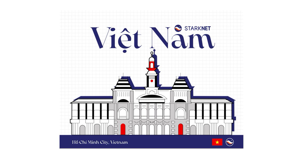 StarkVietnam's tweet image. Announcing @StarkVietnam, Vietnam&apos;s First #StarkNet Developer Conference, happening on Sept 25, 2022.
.
Created by @topology_gg to help grow the StarkNet ecosystem in #Vietnam and the greater #SouthEastAsia.
.
See the thread below for details on the event and how to apply. 1/