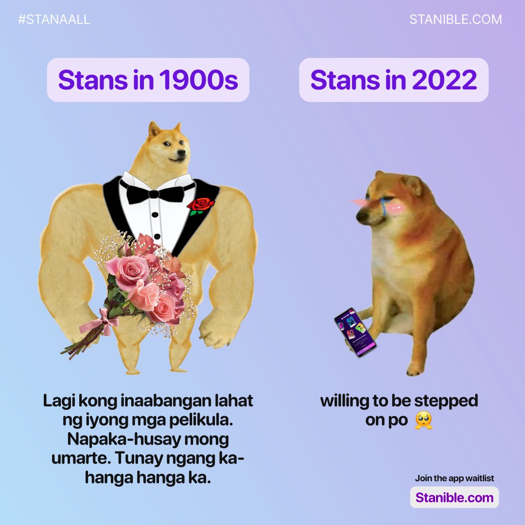 stanible's tweet photo. Join the Stanible app waitlist for chances of being stepped on 🙊👠
1/2 joke
—
⬇ Join the app waitlist here ⬇
https://t.co/JDGeOvz2XP
#waitlist #appwaitlist #stanible #stannaall https://t.co/q22ieWOgG4
