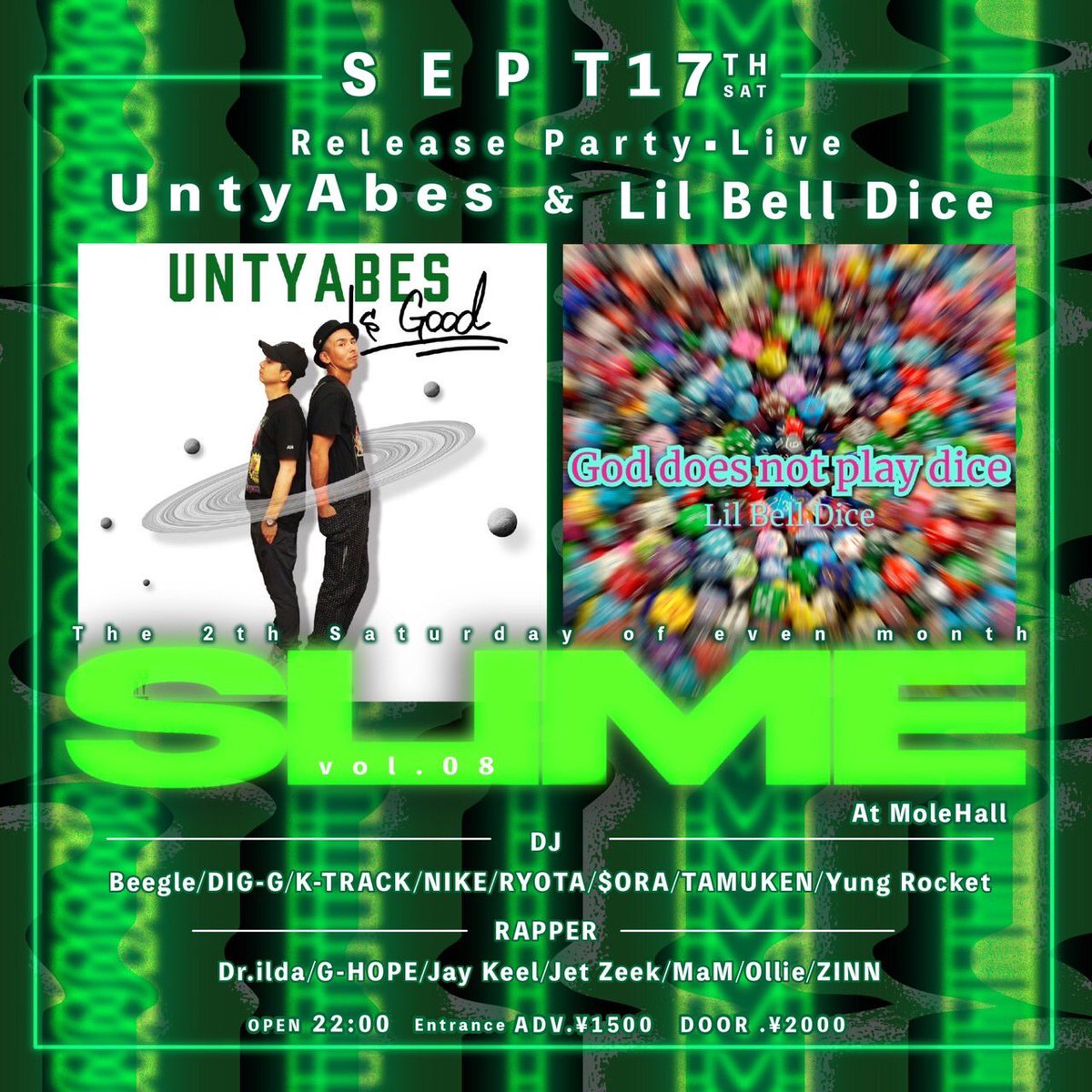 今週土曜日は松本MoleHallでSLIME🔥🔥
UntyAbesでLiveさせて貰います💪

アルバムの予習もお願いします🙏

linkco.re/4zC2SgzX