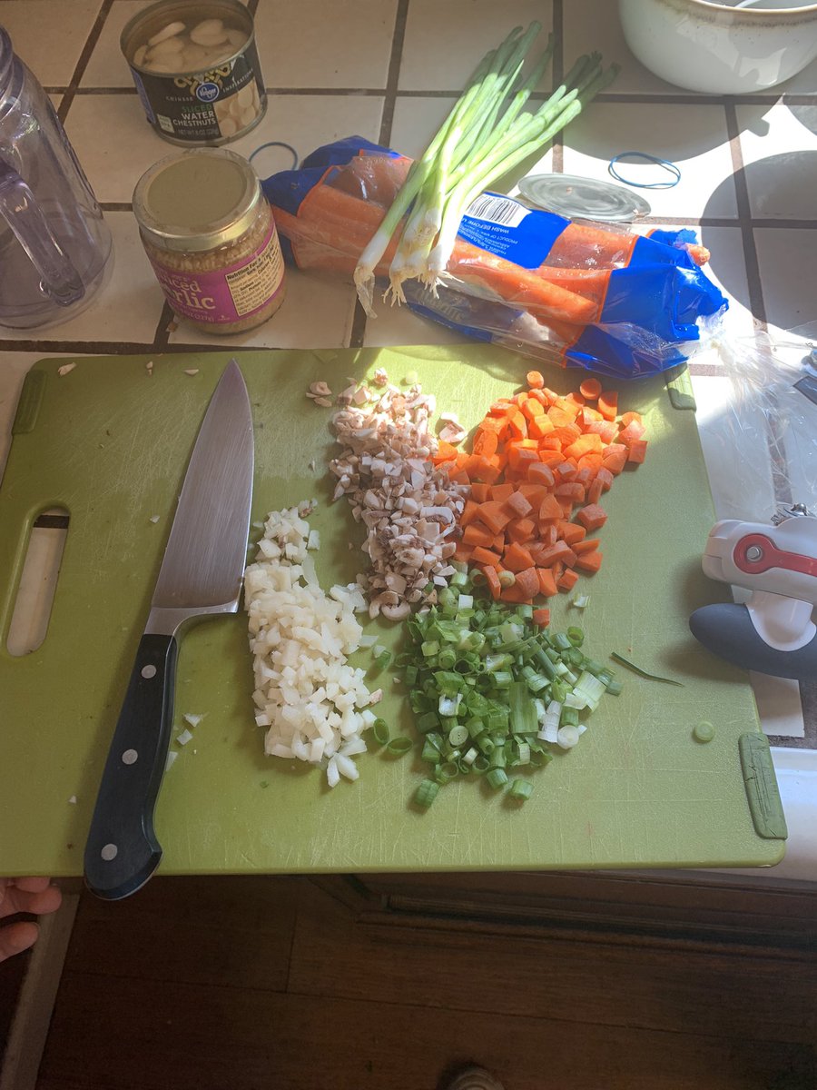 Cooking lettuce wraps 😋