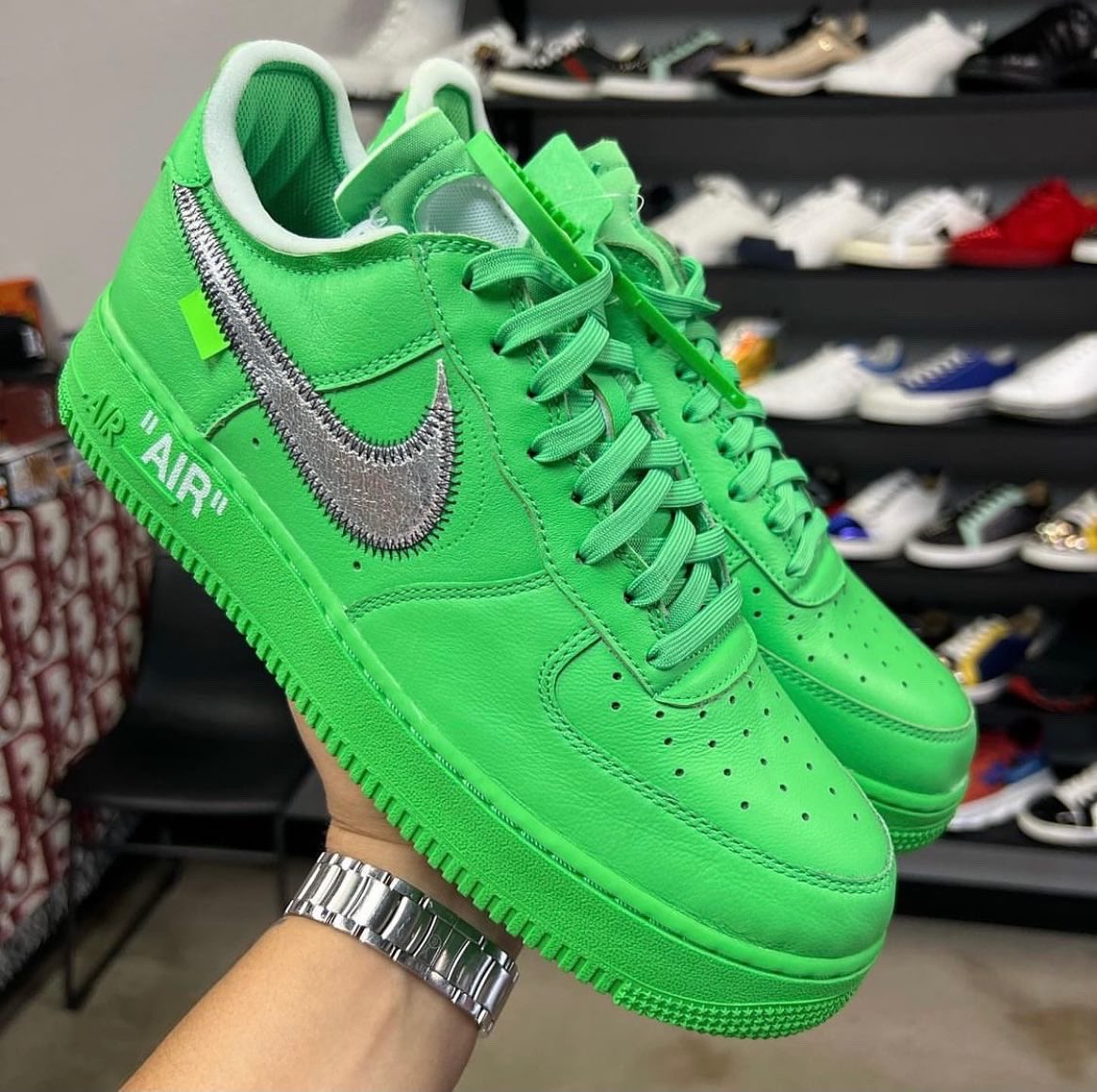 Now Available: Off-White x Nike Air Force 1 Low Green Spark
