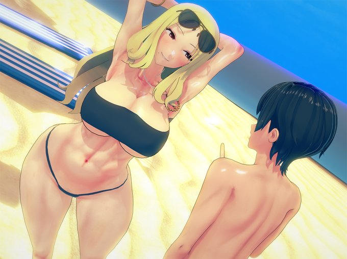 「ここでその水着は破廉恥すぎますよ!」 