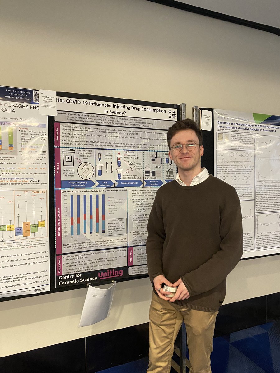 TeneilHanna's tweet photo. @HarrisonFursman presenting about #COVID19 influences on injection drug consumption in Sydney from @CFS_UTS #ANZFSS2022 https://t.co/I0I3sWRalG