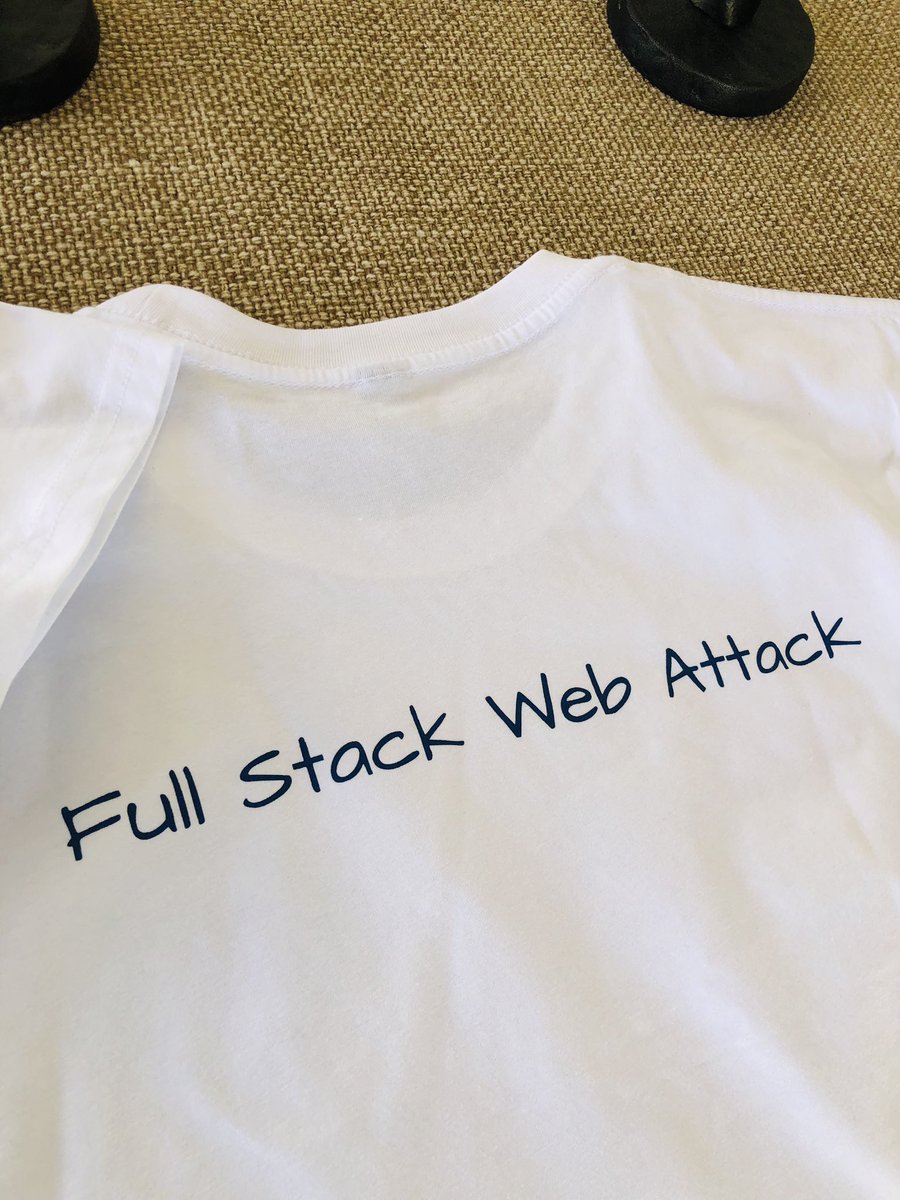 sourceincite's tweet image. Fresh T’s printed for our November class of Full Stack Web Attack. Have you got your ticket yet? eventbrite.com/e/384020604967 #FSWA #WebSecurityResearch