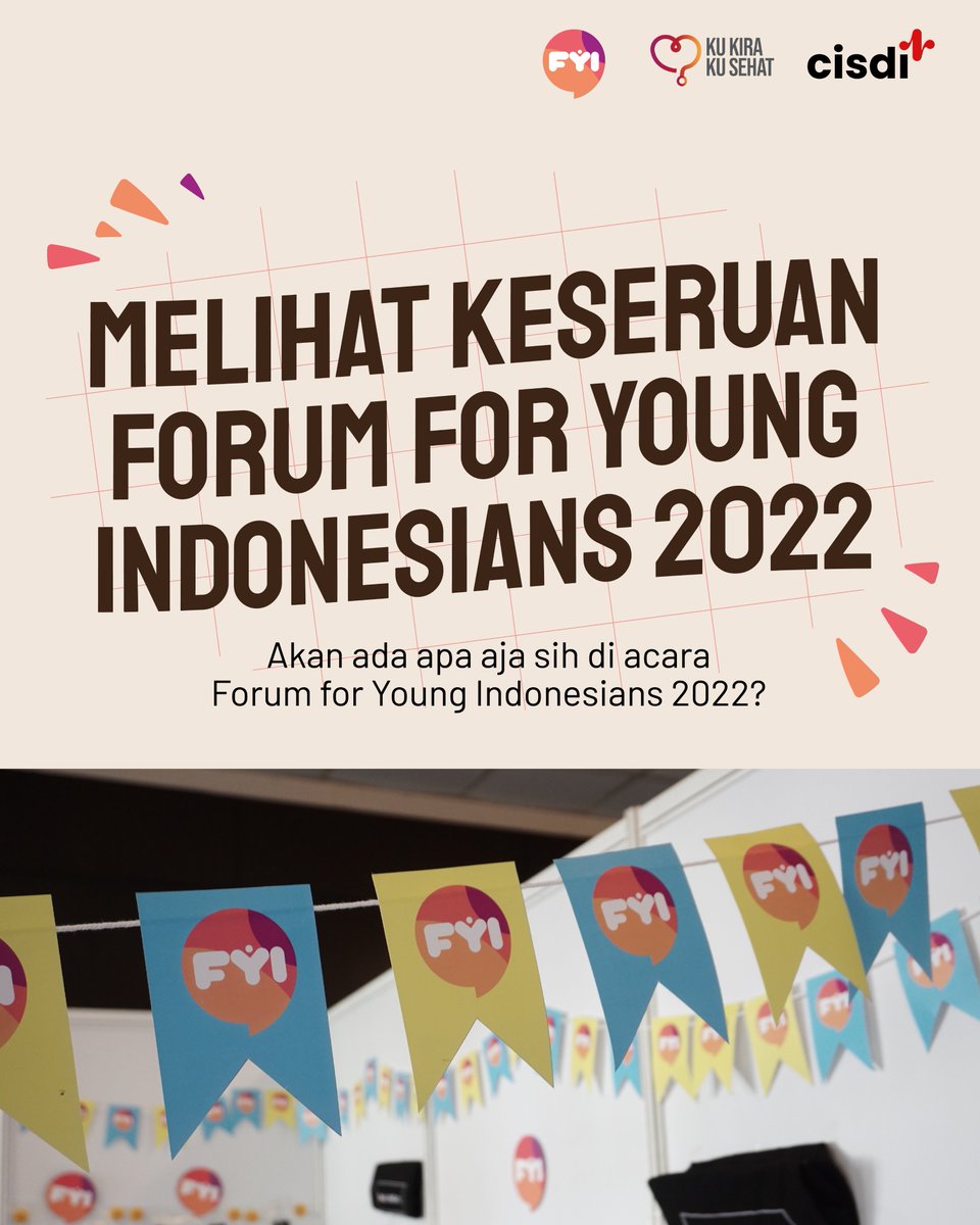 FYIndonesians's tweet photo. Forum for Young Indonesians Kembali! 

Siapa yang sudah ga sabar dan penasaran dengan keseruan FYI tahun ini? #akubijakminumsehat #drinkvolution #fyindonesians #KuKiraKuSehat https://t.co/q5azZa5xwM