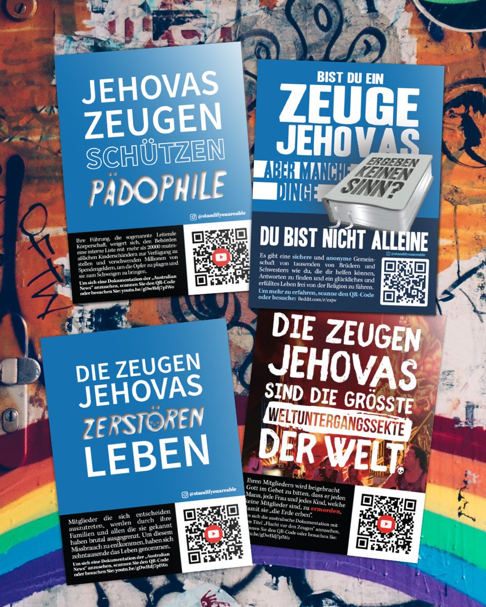 StandifyouRable's tweet photo. For my ex Zeugen Jehovas out there. Request your free anti-witnessing stickers auf Deutsch
#standifyouareable #exjz #exj #exjw #bestlifeeverjw #jehova #zeugenjehovas https://t.co/wNGJfgKscK