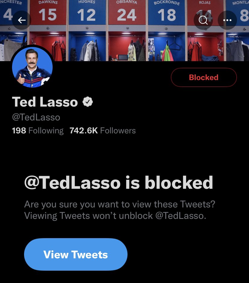 thecreatyre's tweet photo. severance and better call saul didnt win any emmys so i blocked ted lasso https://t.co/qO3KRH1Sow