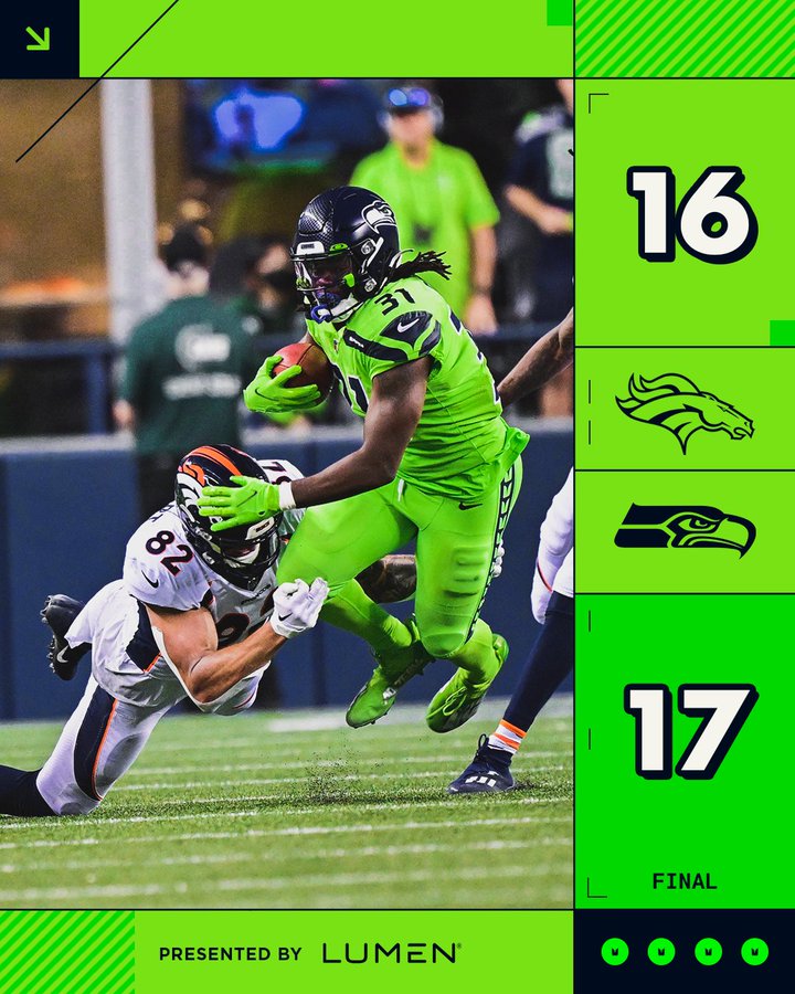 FINAL SEAHAWKS: 17 BRONCOS: 16