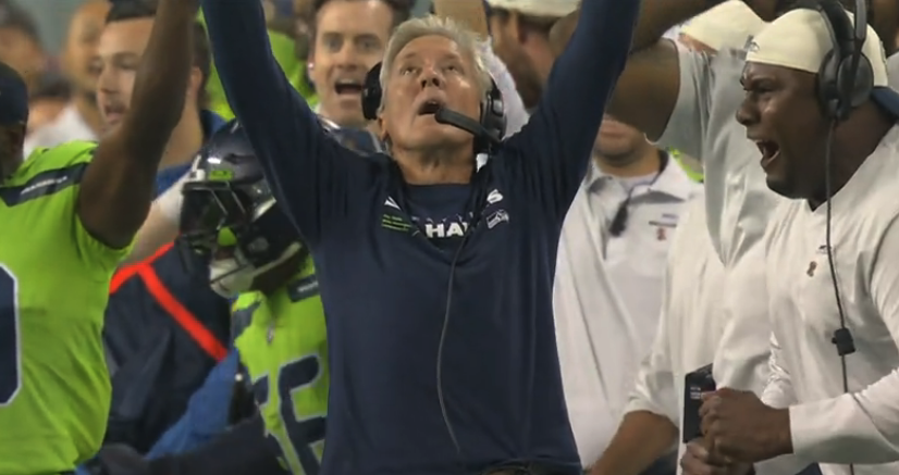 NFL's tweet photo. Look at Pete, man. #DENvsSEA https://t.co/tgyZDz7y7c