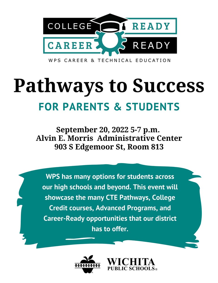 Next Tuesday, Sept. 20, we will host the Pathways to Success event at the district’s administrative offices from 5-7 p.m.

The event will showcase the many CTE pathways, college credit courses, advanced programs and career-ready opportunities that our district has to offer.