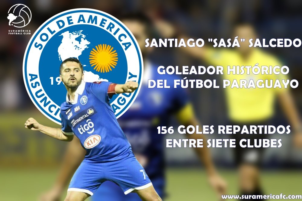 | #GOLEADOR 🇵🇾|
🤯🔥 El icónico delantero de 41 años sigue dando que hablar. El último fin de semana aportó su primer gol en su retorno a Sol De América en la igualdad 2-2 ante Olimpia al minuto 92'.
🔎📊Ya son 156 goles para "Sasá" en el fútbol guaraní.
VIGENCIA ABSOLUTA.🎩⚽️👏🏻