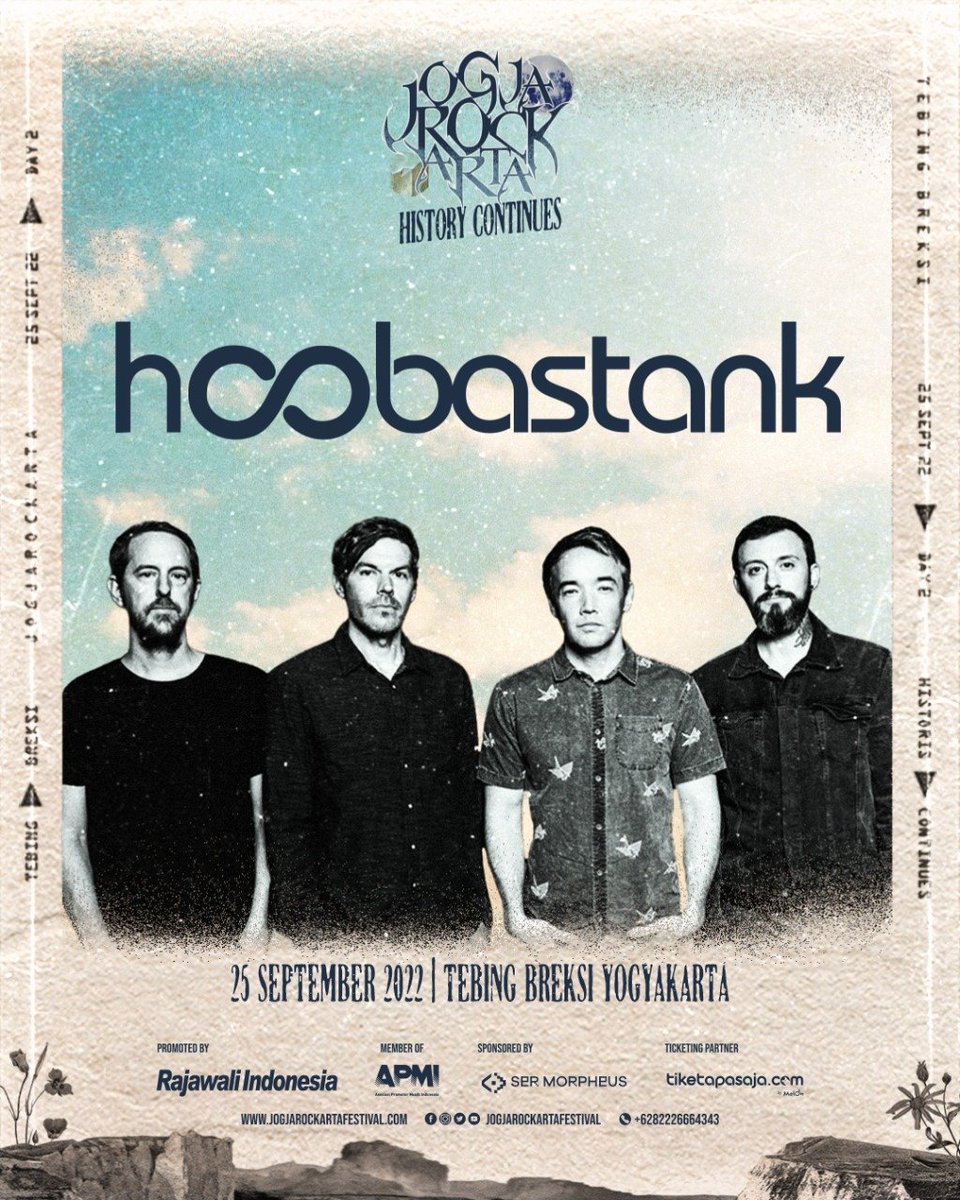 Hoobastank live at tebing breksi Yogyakarta 25 September 2022