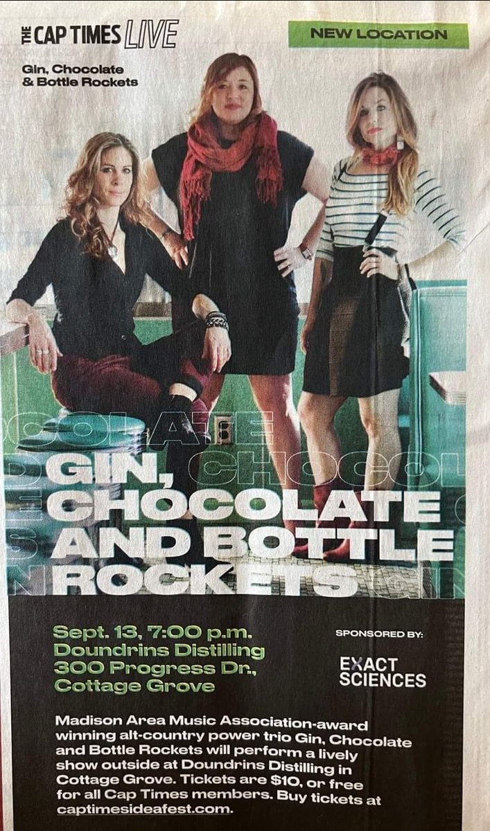 bethkille's tweet photo. TOMORROW!
So excited for this awesome show at @doundrins as part of @CTIdeaFest
Sept. 13 at 7pm. Tix available.
Plus, this ad was in the funny section. So we really feel like we have made it! 🤪
#livinginharmony #showsthisweek #captimes #captimesideafest https://t.co/RKnDwiSMdc