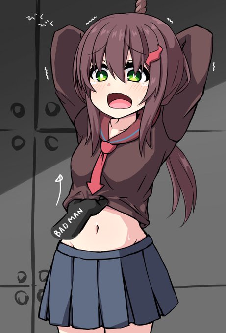 BAD MANに捕まってしまったアサクタちゃんです!
お腹が弱点らしいです!! 