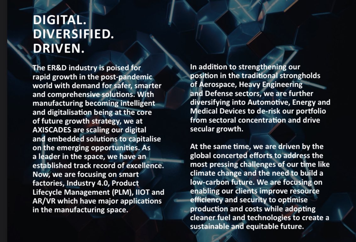 “AXISCADES” AXISCADES is a technology solutions company focussing on