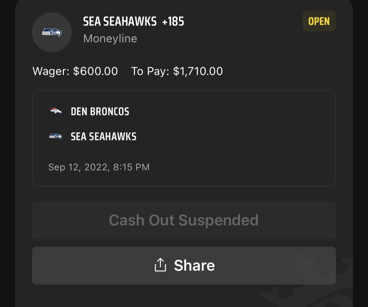 Thank you @Seahawks 💰🔨🔥✅ #DraftKings #Fanduel #Parlay #SingleBet