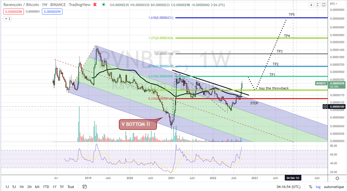 LavalleeNicolas's tweet photo. #RAVEN $RVNBTC #RVNBTC #VBottom #Tradingplan
We get a wonderfull V Bottom on the weekly view.
With $PIVX, this would be another great swing trading position for the coming year (weekly view).
See the risk/reward !!! 👍🚀🚀
Please Retweet 😉 https://t.co/5skZAg9XXc