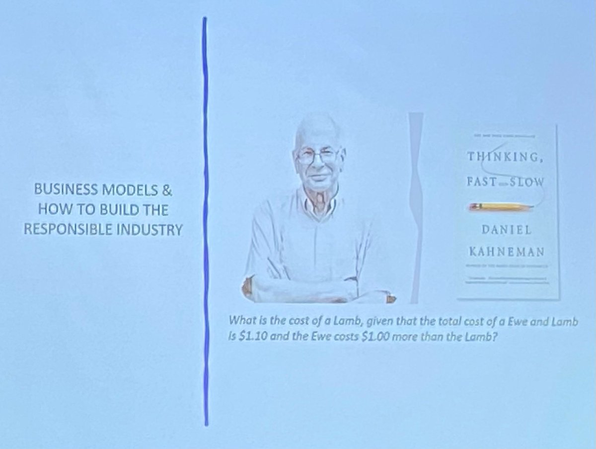 nuffieldaust's tweet photo. Who knows the answer? @JohnnyGardnerSM asks the #NuffieldAg annual conference #dataforpeople #emissions #ausag #supplychain #PuttingTheWorldWithinReach #ThinkingFastandSlow What is the cost of the lamb? https://t.co/ojs9xNiQLR