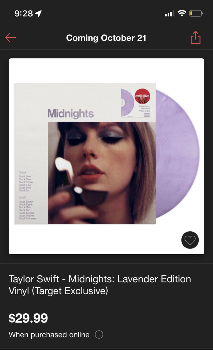 abernie91's tweet photo. yes, i did pre-order midnights on vinyl and i don’t even own a record player. i guess i have until oct 21 to acquire one… #TSmidnightTS https://t.co/Pxb5QeU1J0