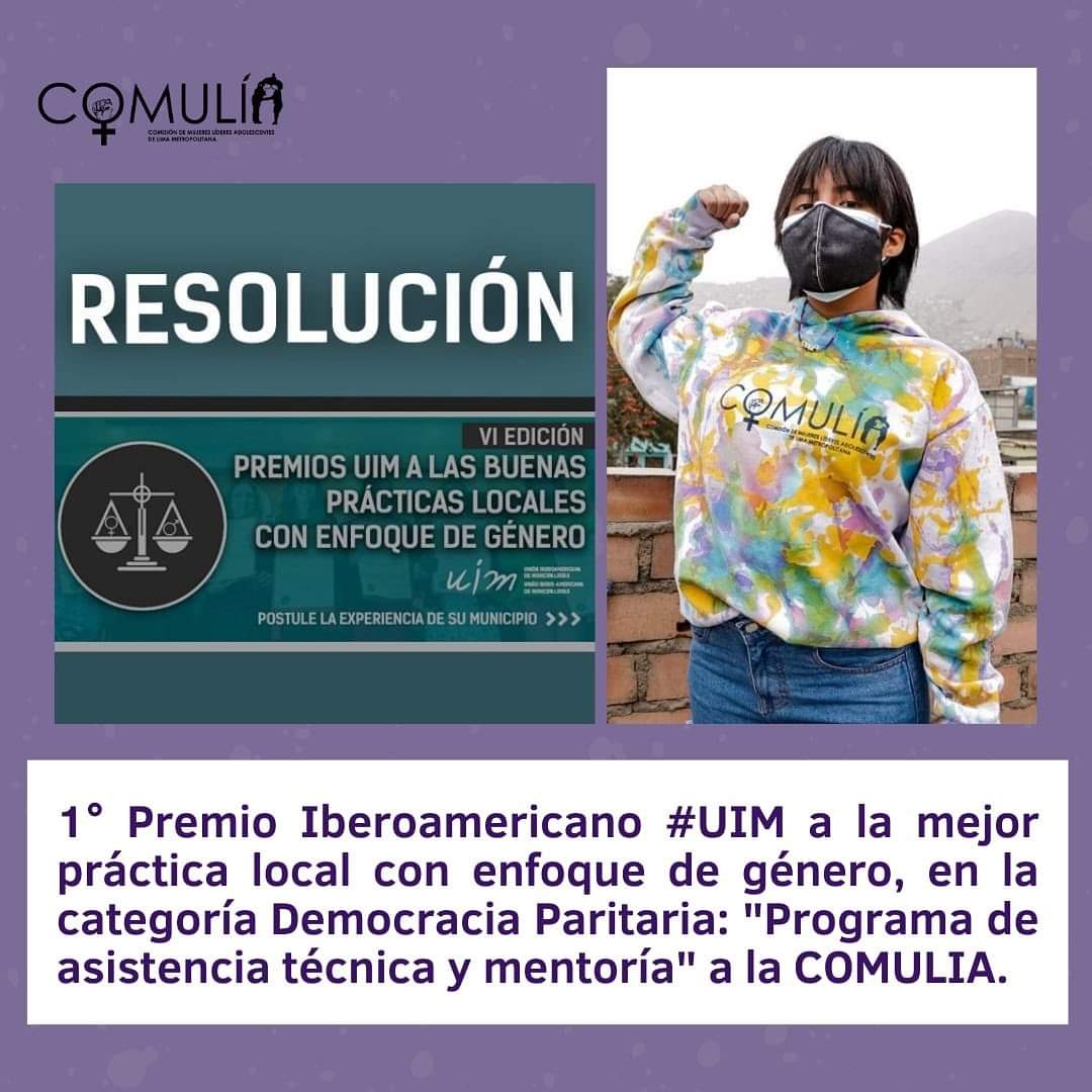 ComuliaL's tweet photo. Reconocemos la labor realizada desde la "Asistencia técnica y mentoría de la Gerencia Mujer de la @MuniLima" impulsado y desarrollado por la Gerenta Rosa María Pazos y el Equipo de Educación liderado por Nieves Salas y Nieves Manrique. (1/3)
 #Adolescencias #mujeradolescente https://t.co/2a83wXpygE